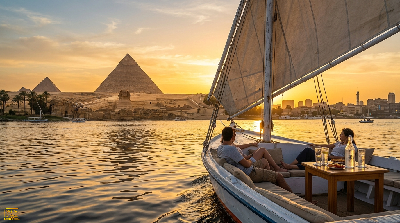 Giza Pyramids and Nile Felucca tour Cairo