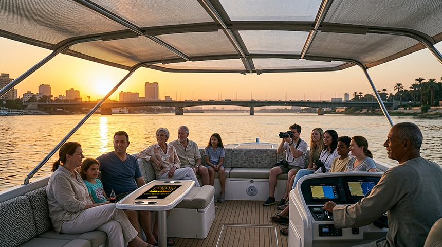 1 hour Nile felucca sail Cairo sunset private boat