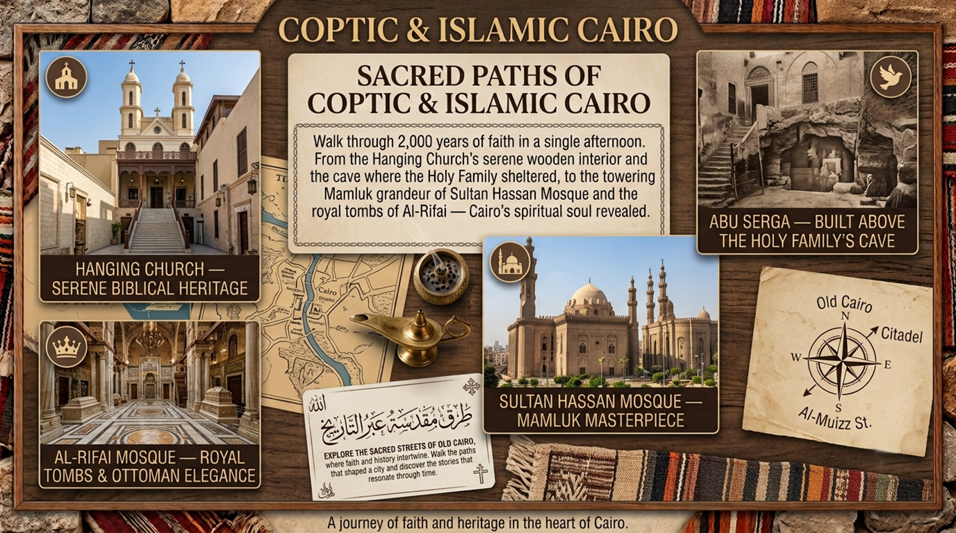 Coptic Cairo Hanging Church Sultan Hassan Mosque Islamic Cairo tour